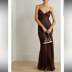 NWT FAITHFULL the brand Santiana Maxi dress in chocolate brown